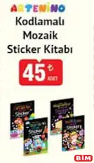 ARTENİNO KODLAMALI MOZAİK STİCKER KİTABI